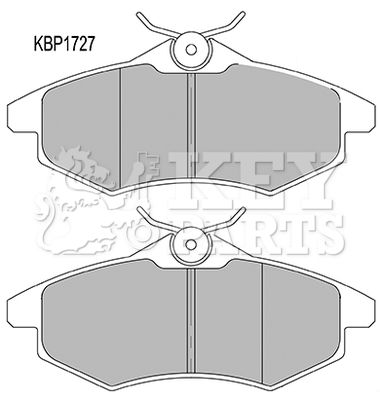 KEY PARTS Комплект тормозных колодок, дисковый тормоз KBP1727